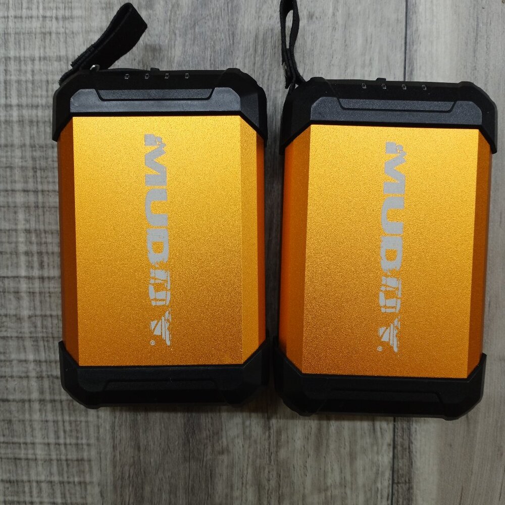 MUDDY 3 in 1 Rechargeable Hand Warmer, USB Power Bank, Flashlight Set of 2